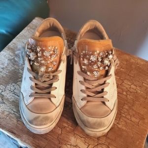 SOLDGolden Goose Penstar SS Swarvoski Crystal tongue. Sz 36